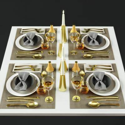 现代餐具组合-12